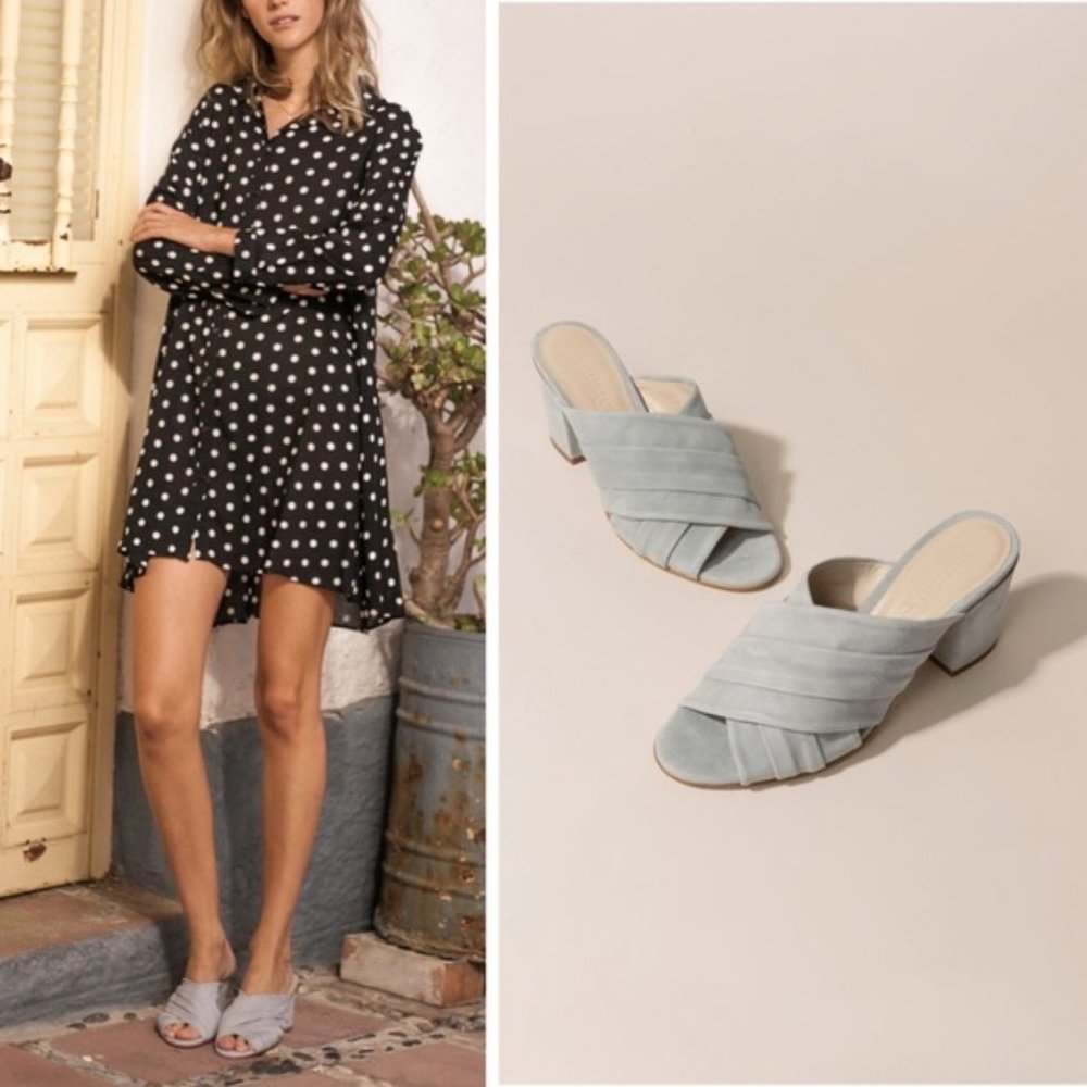 Mint & Rose Agatha Adriatico Suede Slides